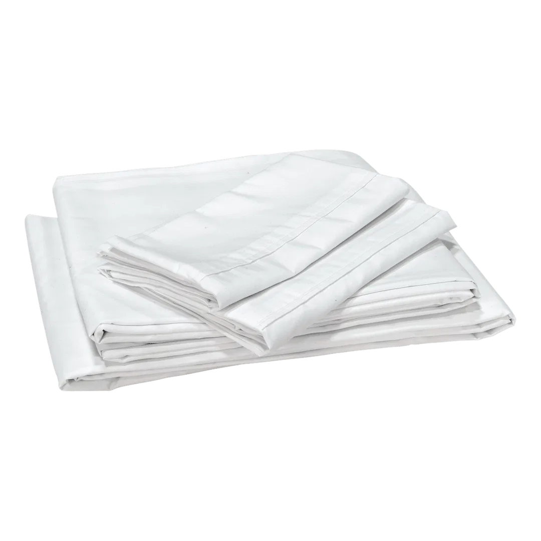 2020218489 – LIPPERT COMP Bed Sheet, Short Queen Fits Up To 14 Inch High Mattress Microfiber White With One 60 Inch W...